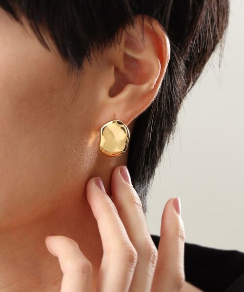 COCOSHNIK ONKITSCH / ココシュニックオンキッチュ ピアス・イヤリング | シルバー ニュアンスピアス アシンメプレート GP | 詳細9