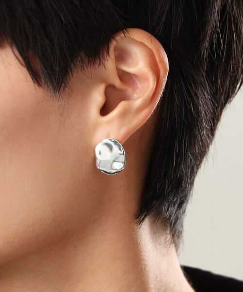 COCOSHNIK ONKITSCH / ココシュニックオンキッチュ ピアス・イヤリング | シルバー ニュアンスピアス アシンメプレート | 詳細7
