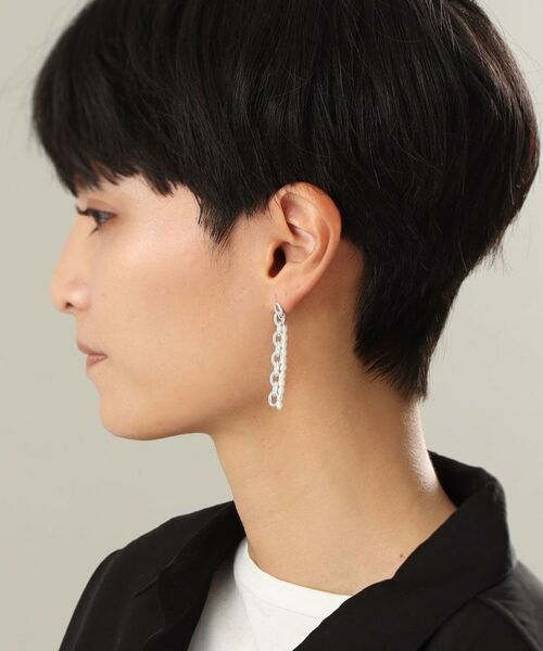 COCOSHNIK ONKITSCH / ココシュニックオンキッチュ ピアス・イヤリング | シルバー バロックパール チェーンコンビネーション スタッドピアス | 詳細10