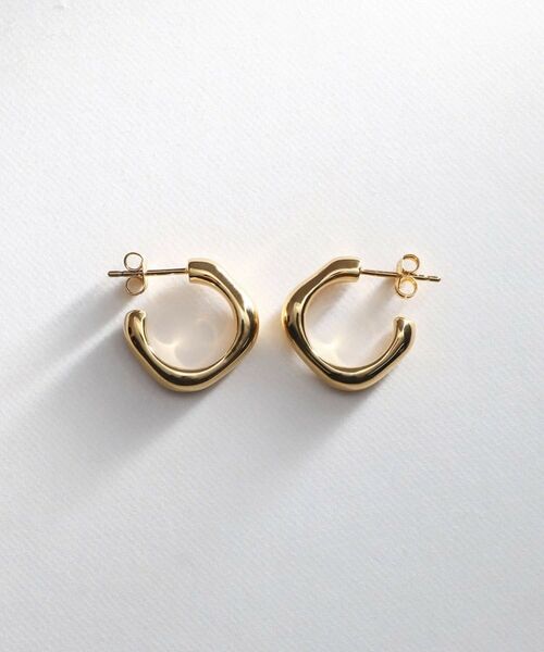 COCOSHNIK ONKITSCH / ココシュニックオンキッチュ ピアス・イヤリング | シルバー ニュアンスピアス フープ GP | 詳細3