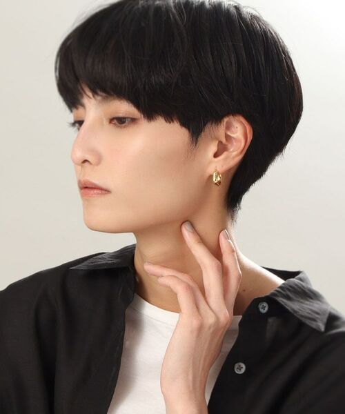 COCOSHNIK ONKITSCH / ココシュニックオンキッチュ ピアス・イヤリング | シルバー ニュアンスピアス フープ GP | 詳細6