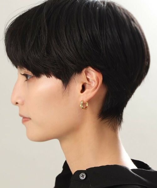 COCOSHNIK ONKITSCH / ココシュニックオンキッチュ ピアス・イヤリング | シルバー ニュアンスピアス フープ GP | 詳細7