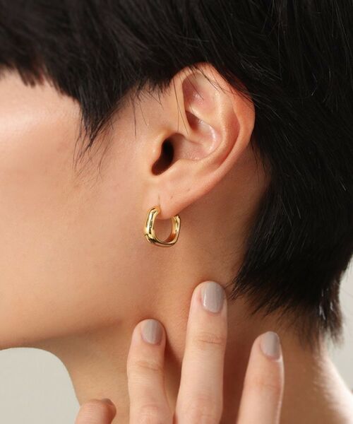 COCOSHNIK ONKITSCH / ココシュニックオンキッチュ ピアス・イヤリング | シルバー ニュアンスピアス フープ GP | 詳細9