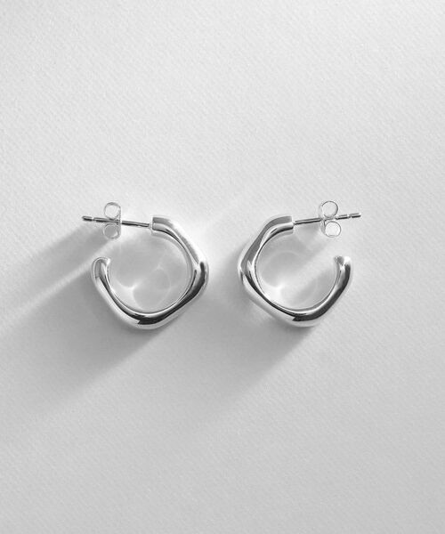 COCOSHNIK ONKITSCH / ココシュニックオンキッチュ ピアス・イヤリング | シルバー ニュアンスピアス フープ | 詳細3