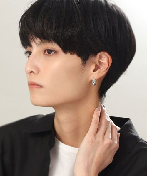 COCOSHNIK ONKITSCH / ココシュニックオンキッチュ ピアス・イヤリング | シルバー ニュアンスピアス フープ | 詳細8