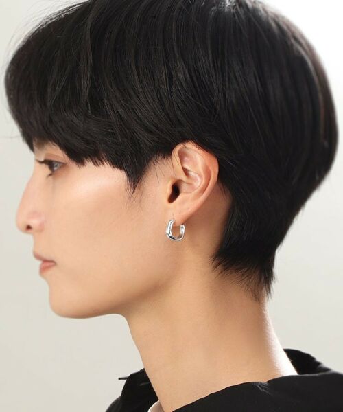 COCOSHNIK ONKITSCH / ココシュニックオンキッチュ ピアス・イヤリング | シルバー ニュアンスピアス フープ | 詳細9