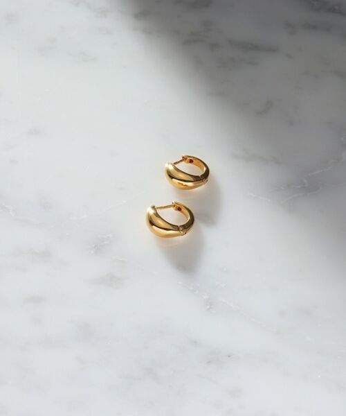 COCOSHNIK ONKITSCH / ココシュニックオンキッチュ ピアス・イヤリング | シルバー ハギーフープ マーキスピアス GP | 詳細4