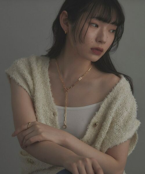 COCOSHNIK ONKITSCH / ココシュニックオンキッチュ ピアス・イヤリング | シルバー ハギーフープ マーキスピアス GP | 詳細6