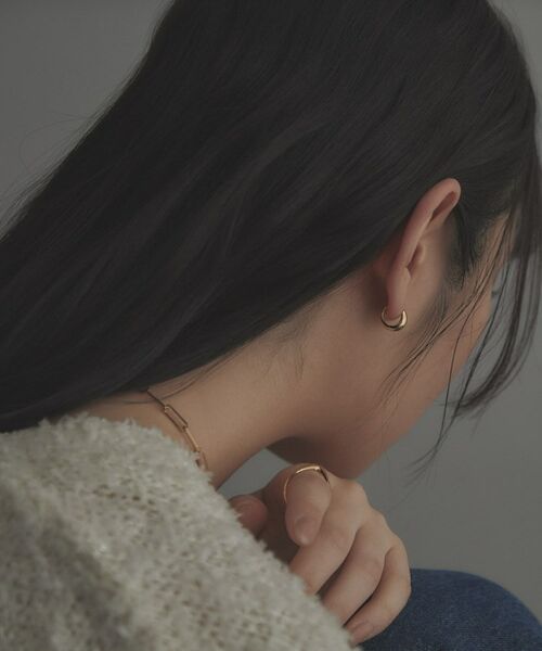 COCOSHNIK ONKITSCH / ココシュニックオンキッチュ ピアス・イヤリング | シルバー ハギーフープ マーキスピアス GP | 詳細8