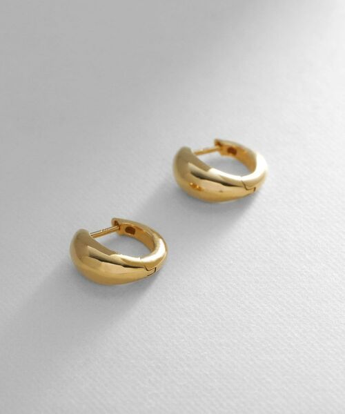 COCOSHNIK ONKITSCH / ココシュニックオンキッチュ ピアス・イヤリング | シルバー ハギーフープ マーキスピアス GP（ゴールド(600)）