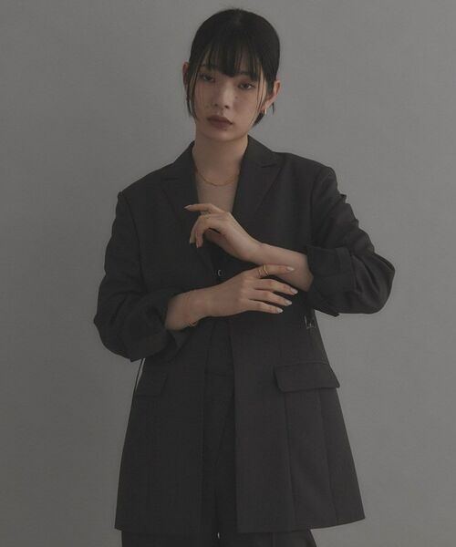 COCOSHNIK ONKITSCH / ココシュニックオンキッチュ ピアス・イヤリング | シルバー ハギーフープ スクエアピアス GP | 詳細5