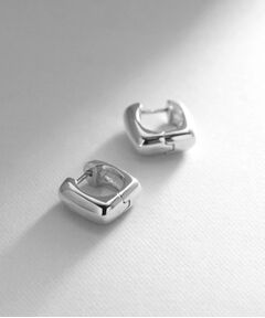 COCOSHNIK ONKITSCH / ココシュニックオンキッチュ ピアス・イヤリング | シルバー ハギーフープ スクエアピアス