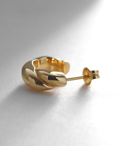 COCOSHNIK ONKITSCH / ココシュニックオンキッチュ ピアス・イヤリング | シルバー スモールフープ クロワッサンピアス GP | 詳細2