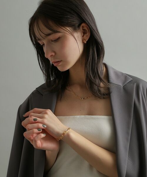 COCOSHNIK ONKITSCH / ココシュニックオンキッチュ ピアス・イヤリング | シルバー スモールフープ クロワッサンピアス GP | 詳細7