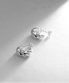 COCOSHNIK ONKITSCH / ココシュニックオンキッチュ ピアス・イヤリング | シルバー スモールフープ クロワッサンピアス