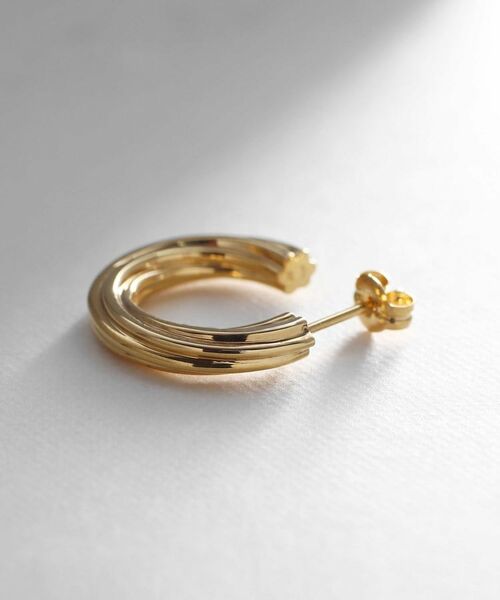 COCOSHNIK ONKITSCH / ココシュニックオンキッチュ ピアス・イヤリング | シルバー スモールフープ スクリューピアス GP | 詳細2