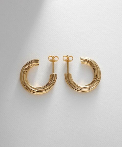 COCOSHNIK ONKITSCH / ココシュニックオンキッチュ ピアス・イヤリング | シルバー スモールフープ スクリューピアス GP | 詳細3