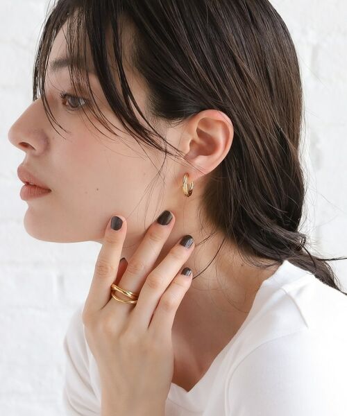 COCOSHNIK ONKITSCH / ココシュニックオンキッチュ ピアス・イヤリング | シルバー スモールフープ スクリューピアス GP | 詳細5