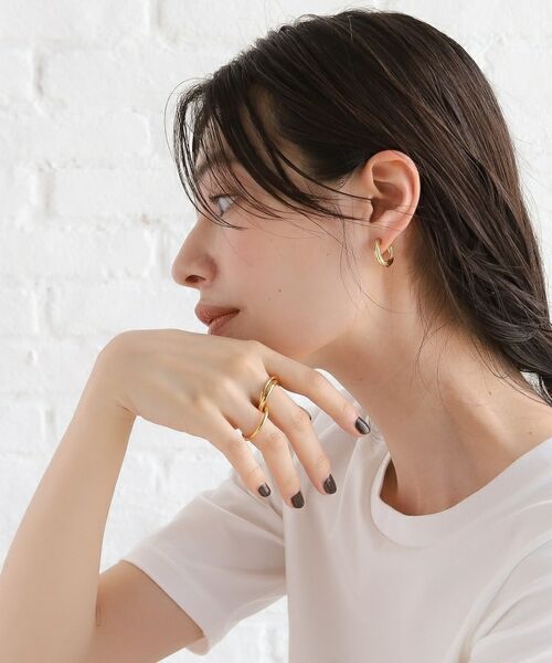 COCOSHNIK ONKITSCH / ココシュニックオンキッチュ ピアス・イヤリング | シルバー スモールフープ スクリューピアス GP | 詳細6