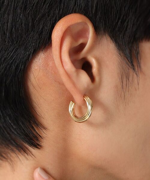 COCOSHNIK ONKITSCH / ココシュニックオンキッチュ ピアス・イヤリング | シルバー スモールフープ スクリューピアス GP | 詳細7