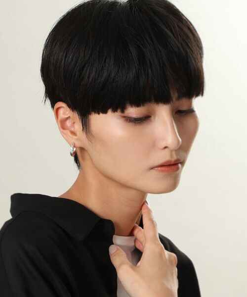 COCOSHNIK ONKITSCH / ココシュニックオンキッチュ ピアス・イヤリング | シルバー スモールフープ スクリューピアス | 詳細5