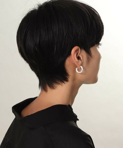 COCOSHNIK ONKITSCH / ココシュニックオンキッチュ ピアス・イヤリング | シルバー スモールフープ スクリューピアス | 詳細6