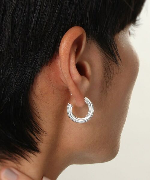 COCOSHNIK ONKITSCH / ココシュニックオンキッチュ ピアス・イヤリング | シルバー スモールフープ スクリューピアス | 詳細7
