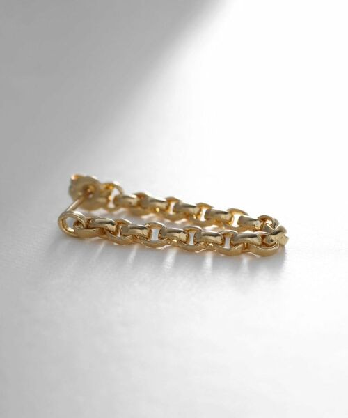 COCOSHNIK ONKITSCH / ココシュニックオンキッチュ ピアス・イヤリング | シルバー ドームチェーン フープピアス GP | 詳細2