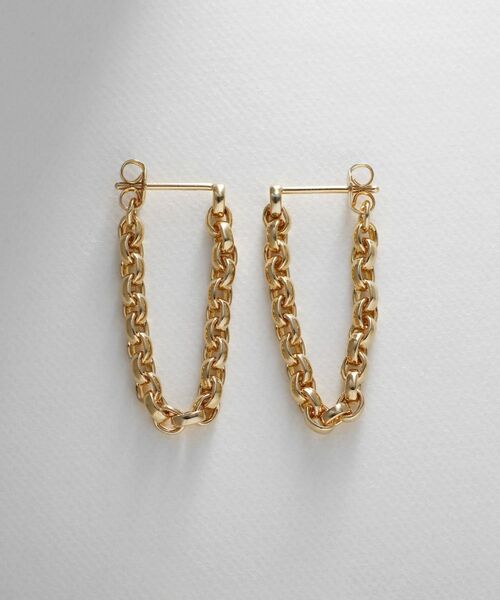 COCOSHNIK ONKITSCH / ココシュニックオンキッチュ ピアス・イヤリング | シルバー ドームチェーン フープピアス GP | 詳細3