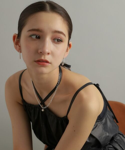 COCOSHNIK ONKITSCH / ココシュニックオンキッチュ ピアス・イヤリング | シルバー ドームチェーン フープピアス | 詳細7