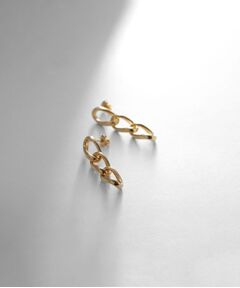 COCOSHNIK ONKITSCH / ココシュニックオンキッチュ ピアス・イヤリング | シルバー カーブチェーン ストレートピアス GP