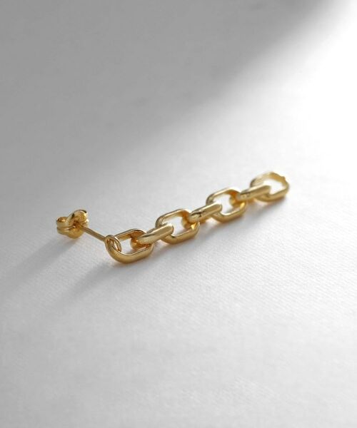 COCOSHNIK ONKITSCH / ココシュニックオンキッチュ ピアス・イヤリング | シルバー ドームチェーン ストレートピアス GP | 詳細2