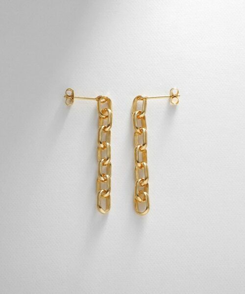 COCOSHNIK ONKITSCH / ココシュニックオンキッチュ ピアス・イヤリング | シルバー ドームチェーン ストレートピアス GP | 詳細3