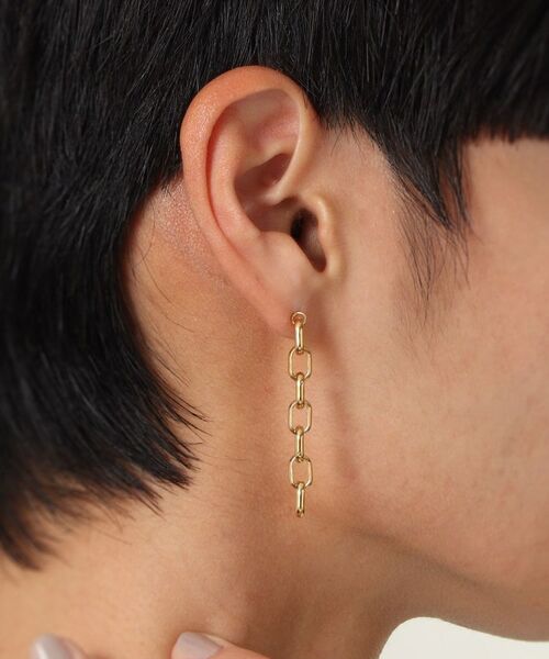 COCOSHNIK ONKITSCH / ココシュニックオンキッチュ ピアス・イヤリング | シルバー ドームチェーン ストレートピアス GP | 詳細9