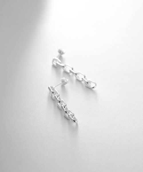 COCOSHNIK ONKITSCH / ココシュニックオンキッチュ ピアス・イヤリング | シルバー ドームチェーン ストレートピアス | 詳細1
