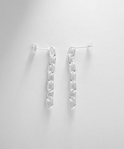 COCOSHNIK ONKITSCH / ココシュニックオンキッチュ ピアス・イヤリング | シルバー ドームチェーン ストレートピアス | 詳細3