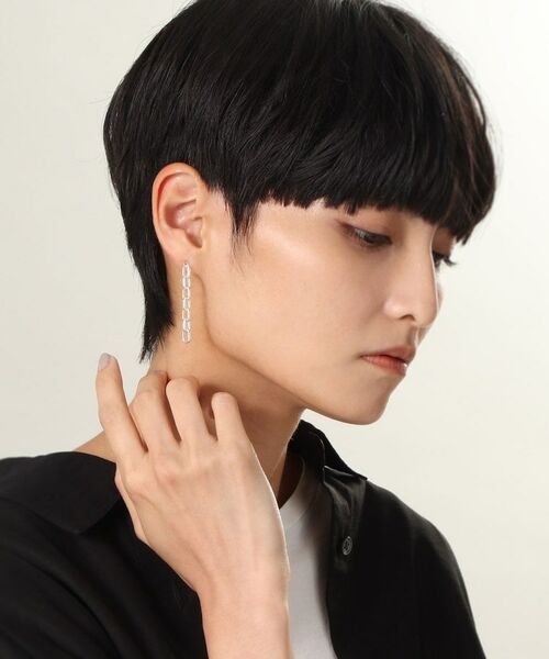 COCOSHNIK ONKITSCH / ココシュニックオンキッチュ ピアス・イヤリング | シルバー ドームチェーン ストレートピアス | 詳細5