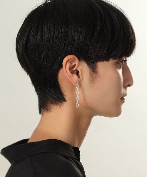 COCOSHNIK ONKITSCH / ココシュニックオンキッチュ ピアス・イヤリング | シルバー ドームチェーン ストレートピアス | 詳細7