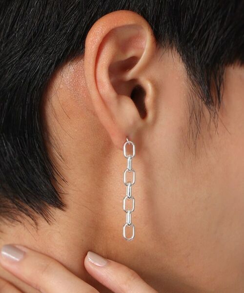 COCOSHNIK ONKITSCH / ココシュニックオンキッチュ ピアス・イヤリング | シルバー ドームチェーン ストレートピアス | 詳細9
