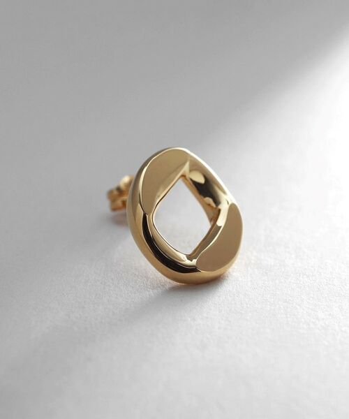 COCOSHNIK ONKITSCH / ココシュニックオンキッチュ ピアス・イヤリング | シルバー カーブチェーンモチーフ シングルピアス GP | 詳細2