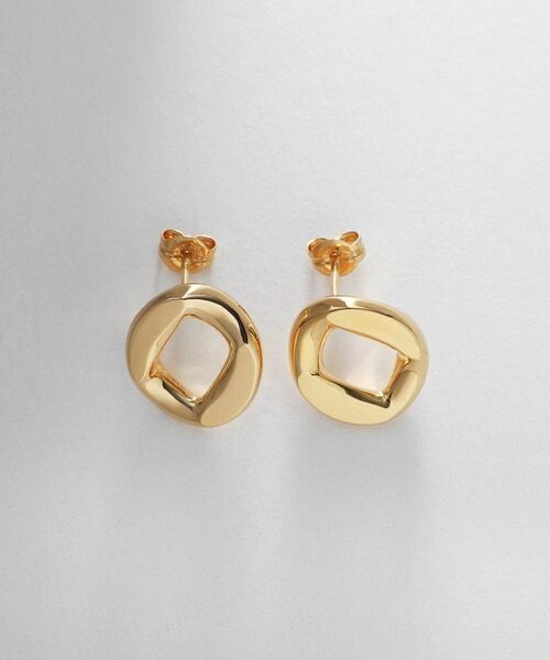 COCOSHNIK ONKITSCH / ココシュニックオンキッチュ ピアス・イヤリング | シルバー カーブチェーンモチーフ シングルピアス GP | 詳細3