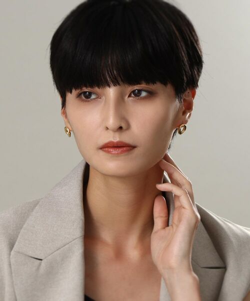 COCOSHNIK ONKITSCH / ココシュニックオンキッチュ ピアス・イヤリング | シルバー カーブチェーンモチーフ シングルピアス GP | 詳細5