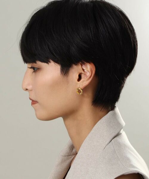 COCOSHNIK ONKITSCH / ココシュニックオンキッチュ ピアス・イヤリング | シルバー カーブチェーンモチーフ シングルピアス GP | 詳細7