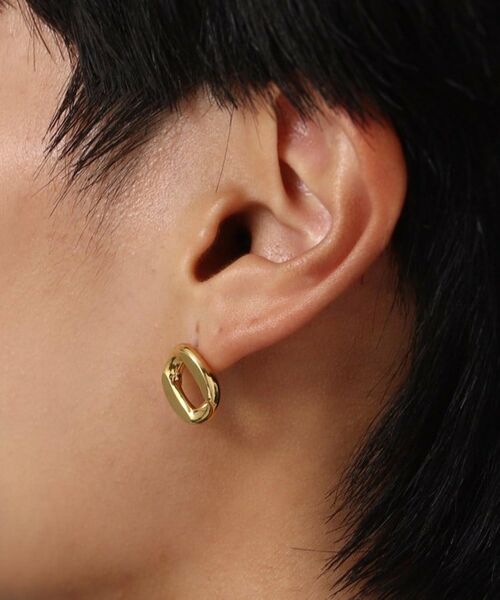 COCOSHNIK ONKITSCH / ココシュニックオンキッチュ ピアス・イヤリング | シルバー カーブチェーンモチーフ シングルピアス GP | 詳細9