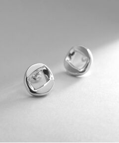 COCOSHNIK ONKITSCH / ココシュニックオンキッチュ ピアス・イヤリング | シルバー カーブチェーンモチーフ シングルピアス