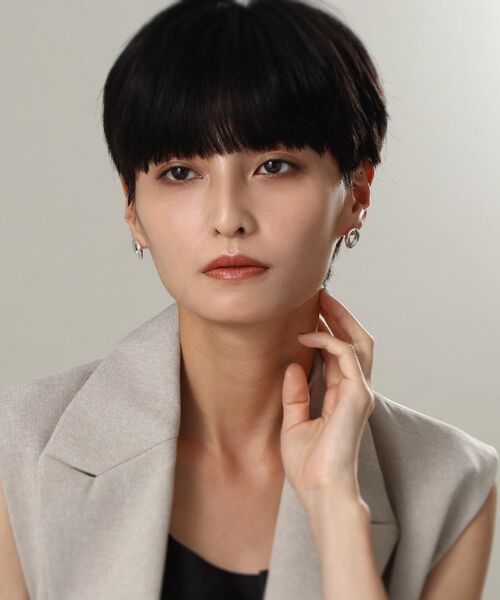 COCOSHNIK ONKITSCH / ココシュニックオンキッチュ ピアス・イヤリング | シルバー カーブチェーンモチーフ シングルピアス | 詳細5