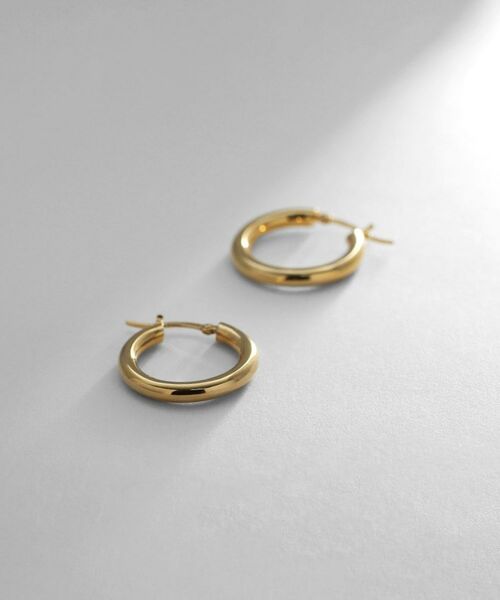 COCOSHNIK ONKITSCH / ココシュニックオンキッチュ ピアス・イヤリング | シルバー ホロウ フープピアスＳ GP（ゴールド(600)）