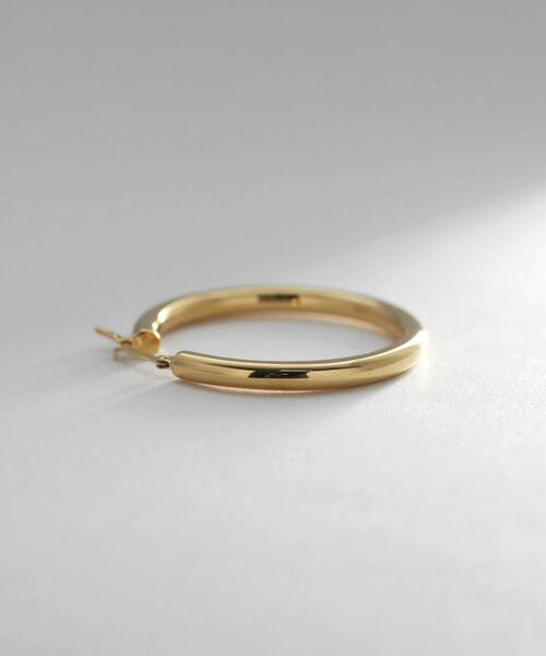 COCOSHNIK ONKITSCH / ココシュニックオンキッチュ ピアス・イヤリング | シルバー ホロウ フープピアスM GP | 詳細2