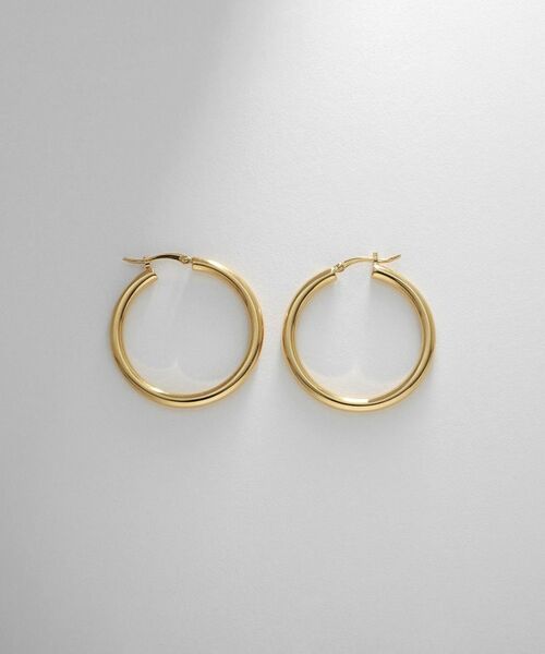 COCOSHNIK ONKITSCH / ココシュニックオンキッチュ ピアス・イヤリング | シルバー ホロウ フープピアスM GP | 詳細3