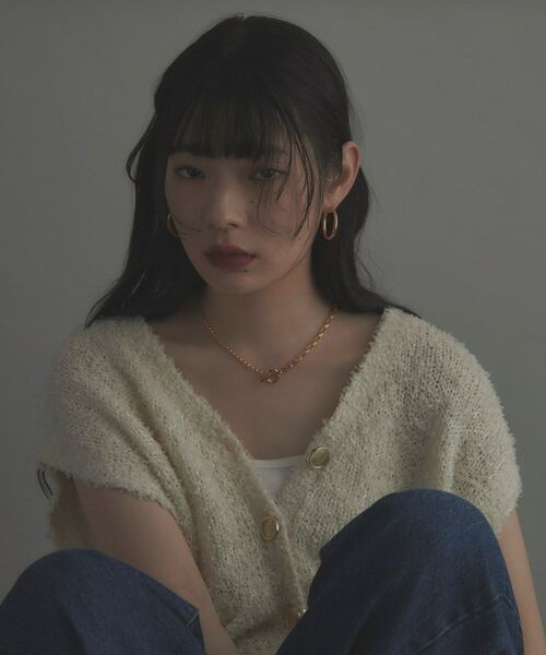 COCOSHNIK ONKITSCH / ココシュニックオンキッチュ ピアス・イヤリング | シルバー ホロウ フープピアスM GP | 詳細5